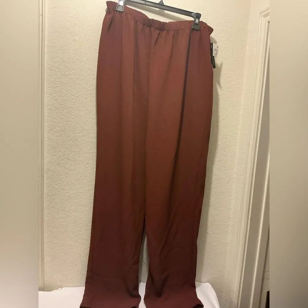 Allie Coosh Womens Sophia Pull on Dress pant in ginger size XL $235
